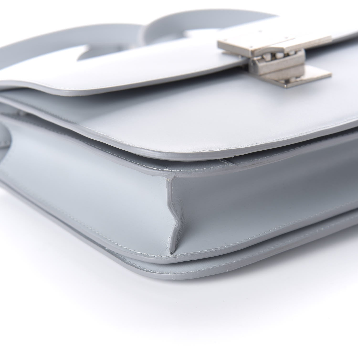 Celine Smooth Calfskin Medium Classic Box Flap Bag Slate 6 of 10