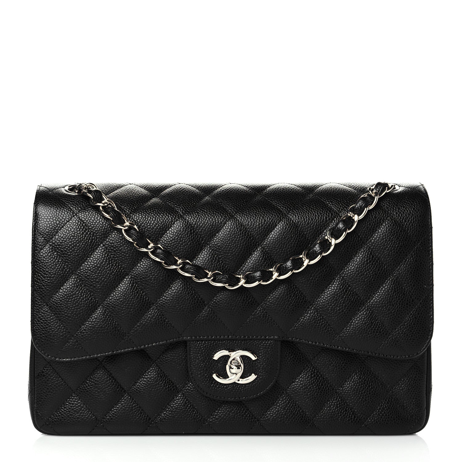 Chanel Caviar Quilted Jumbo Double Flap Black 1 of 11