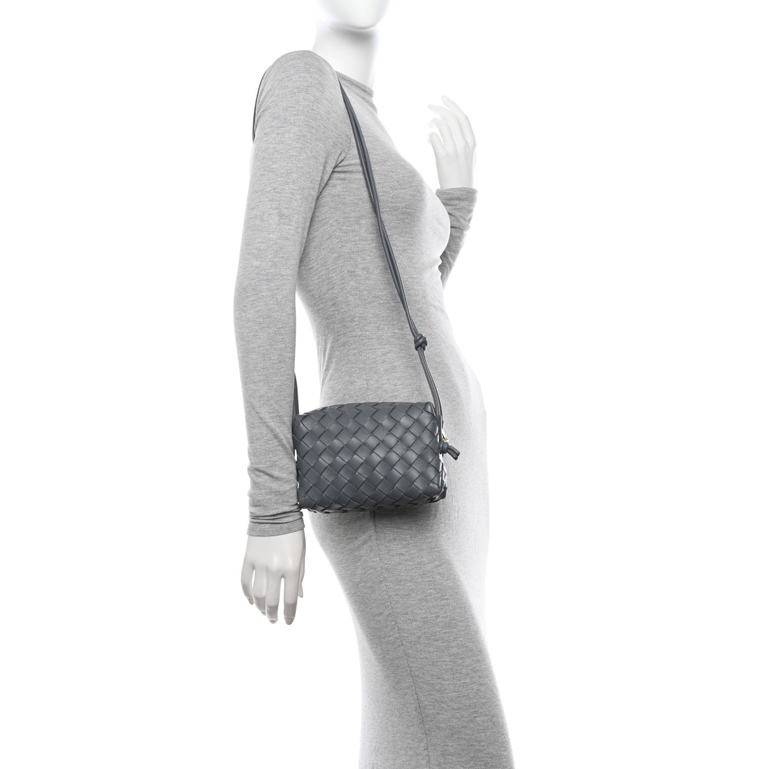 Bottega Veneta Nappa Intrecciato Mini Loop Camera Bag Thunder 2 of 10