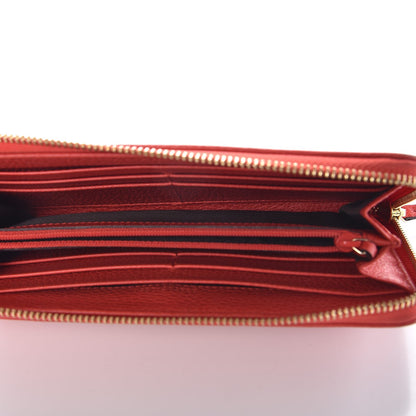 Gucci Pebbled Calfskin Donna Long Wallet Red 19 of 28