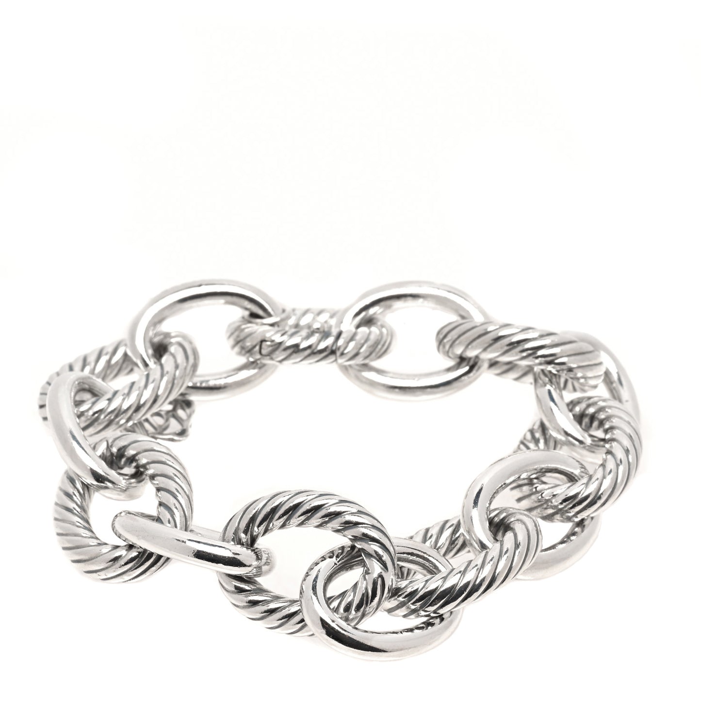 Sterling Silver 17mm Extra Large Oval Link Bracelet