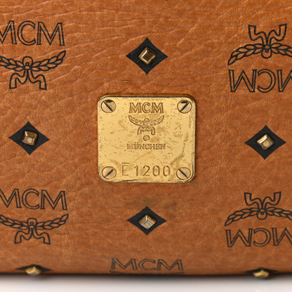 MCM Visetos Studded Medium Drawstring Shopper Cognac 7 of 21