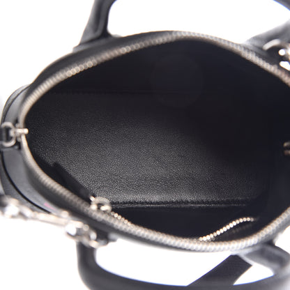 Balenciaga Signature Grained Calfskin Logo XXS Ville Top Handle Bag Black Rose Shocking 5 of 10