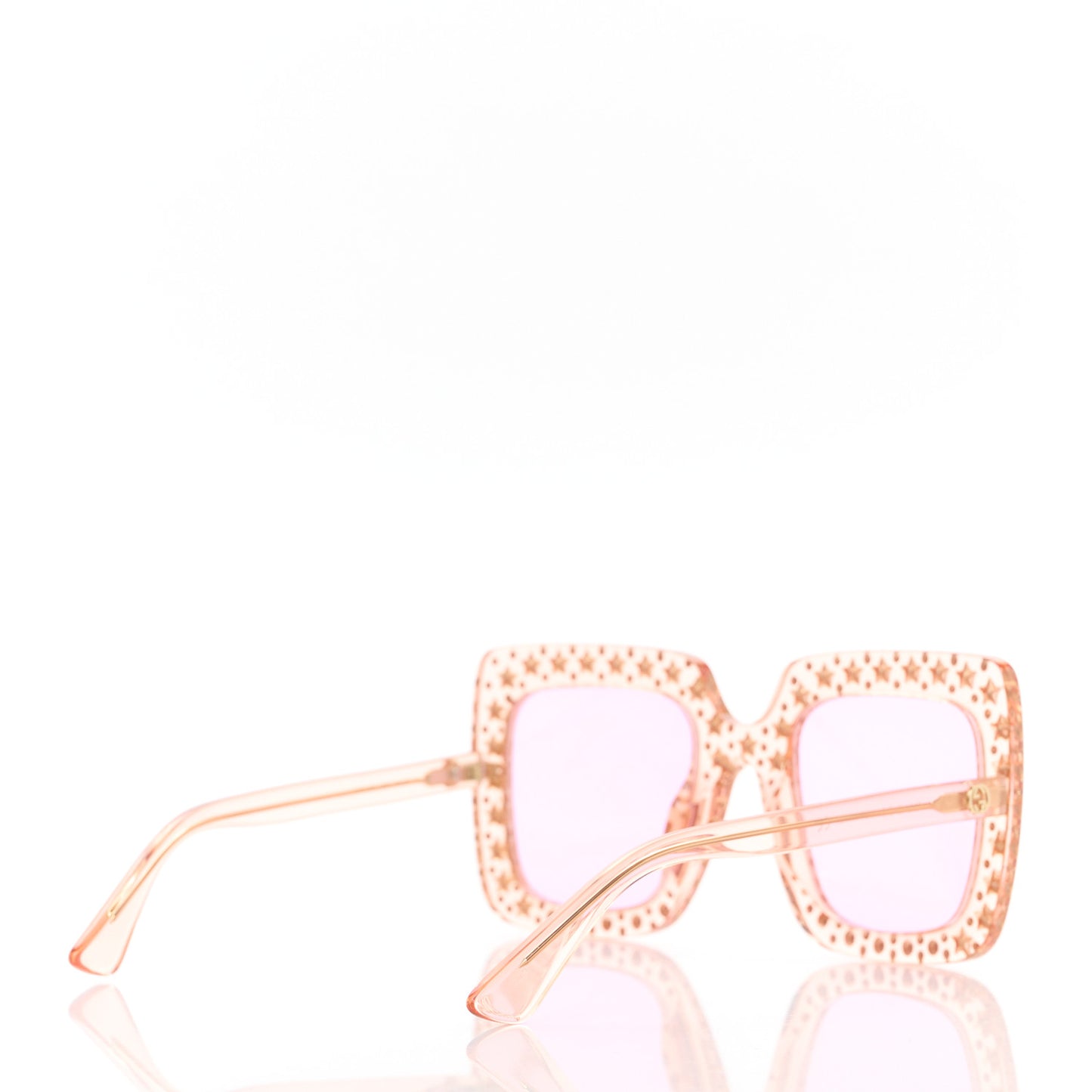 Crystal Square Frame Sunglasses GG0148S Pink
