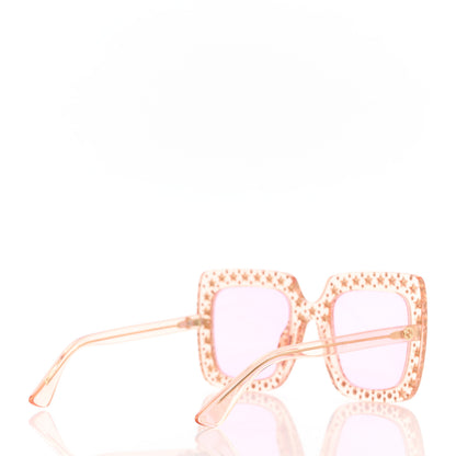 Gucci Crystal Square Frame Sunglasses GG0148S Pink 4 of 8