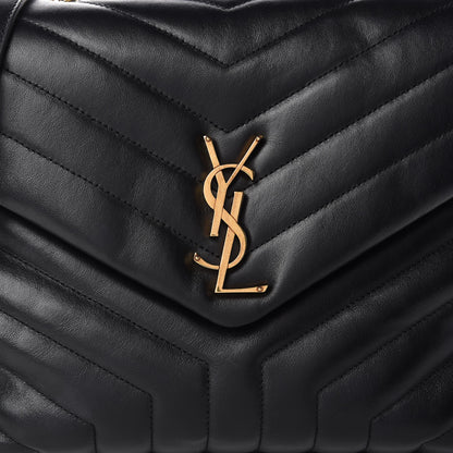 Saint Laurent Calfskin Y Quilted Monogram Medium Loulou Chain Satchel Black 9 of 11