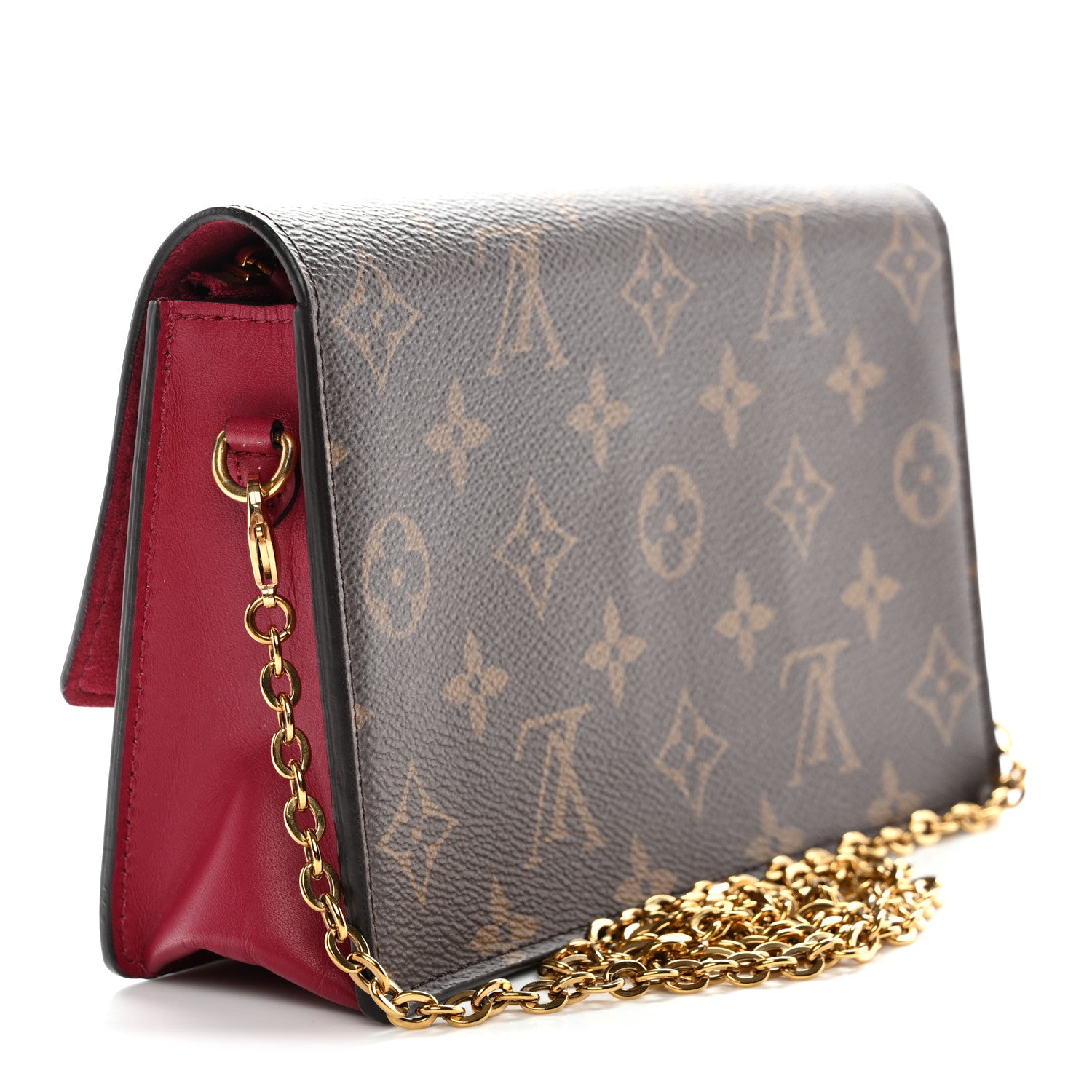 Louis Vuitton Monogram Flore Chain Wallet Fuchsia 3 of 10