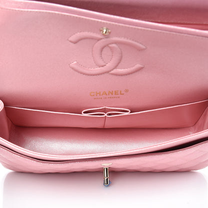 Chanel Iridescent Caviar Quilted Medium Double Flap Rose Pink 7 of 10