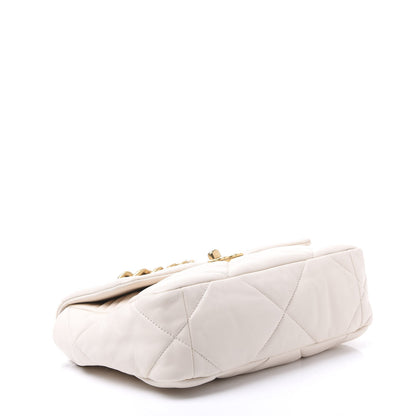 Chanel Lambskin Quilted Medium 19 Flap White 3 of 9