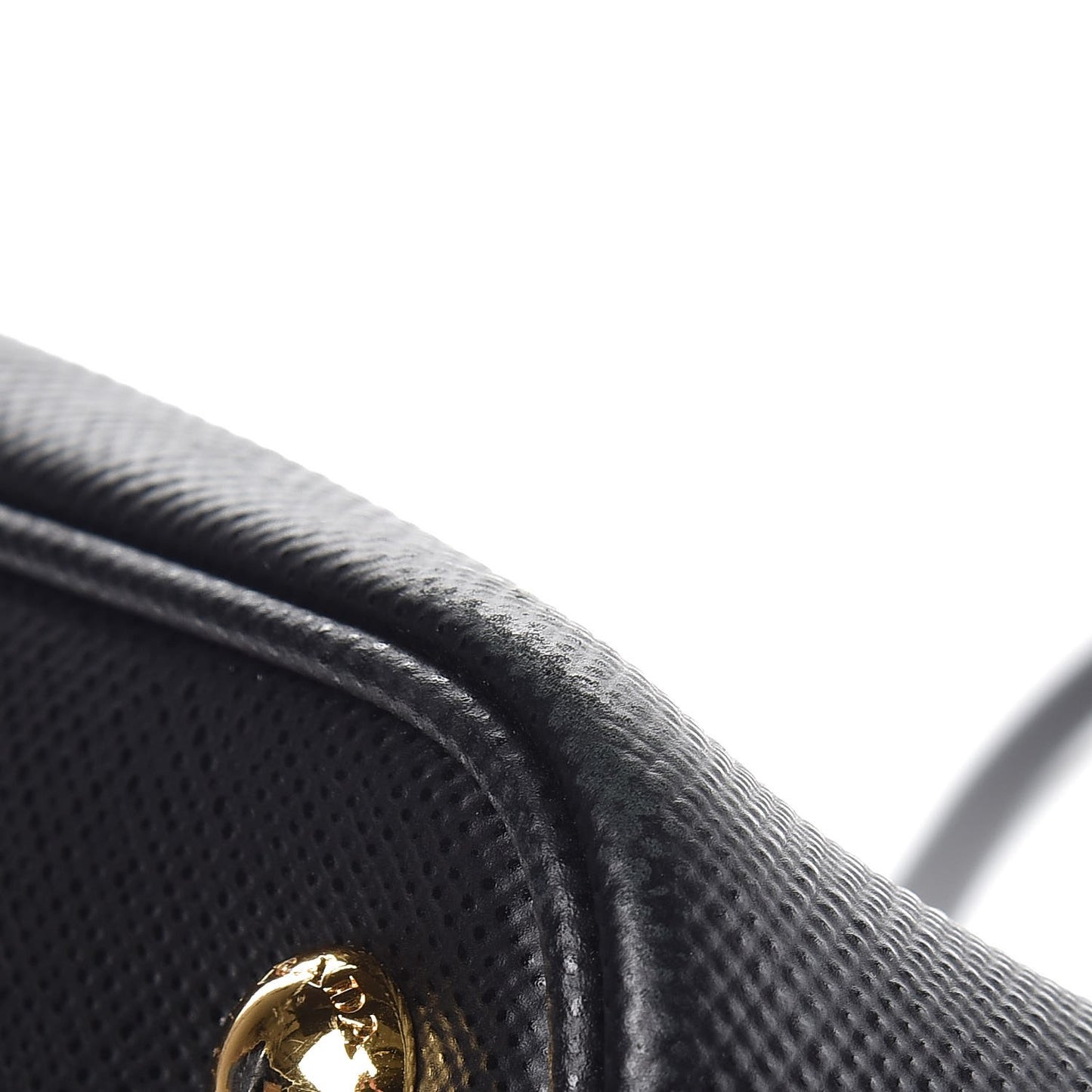 Saffiano Cuir Large Double Bag Nero Black Ciliegia