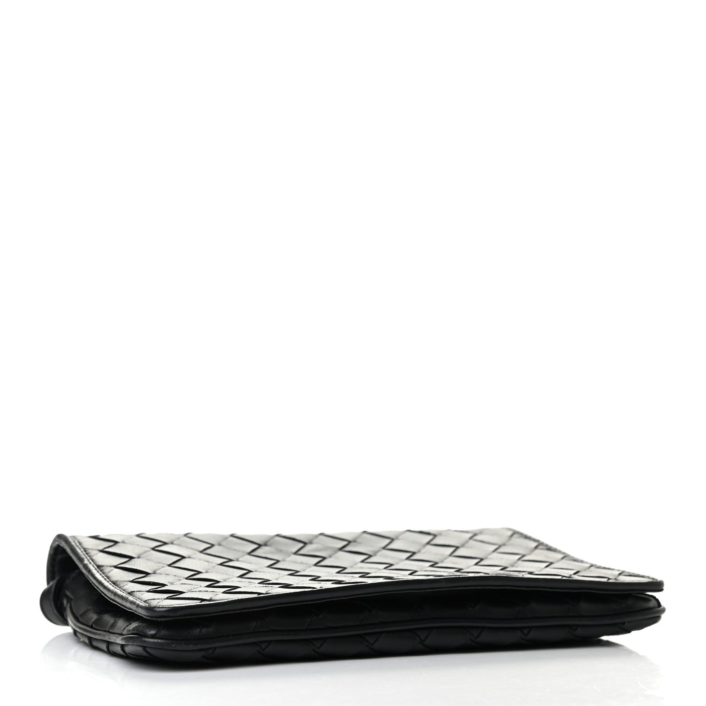 Nappa Intrecciato Crossbody Messenger Flap Black