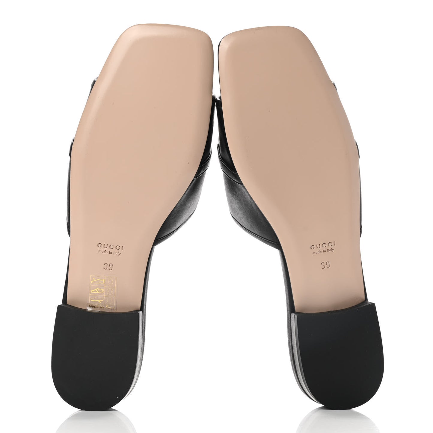 Nappa Horsebit Flat Slide Sandals 39 Black