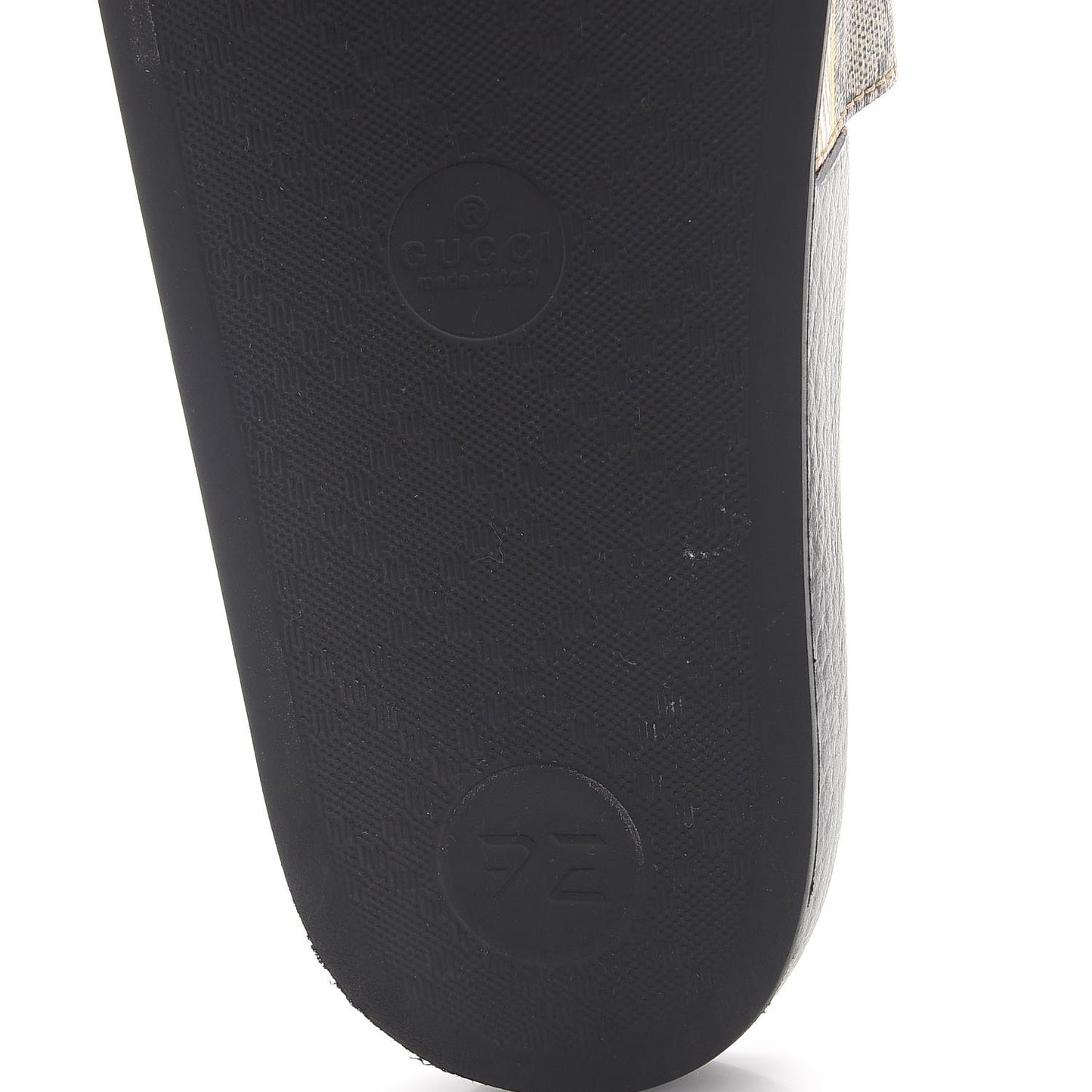 GG Supreme Monogram Tian Print Slide Sandals 35 36 Black Ebony Multicolor