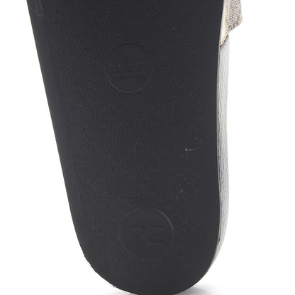 Gucci GG Supreme Monogram Tian Print Slide Sandals 35 36 Black Ebony Multicolor 9 of 19