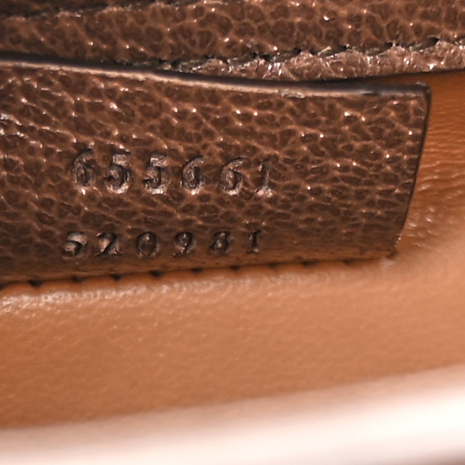 Gucci Monogram Jumbo GG Textured Dollar Calfskin Mini Diana Tote Bag Camel Ebony New Acero 7 of 10