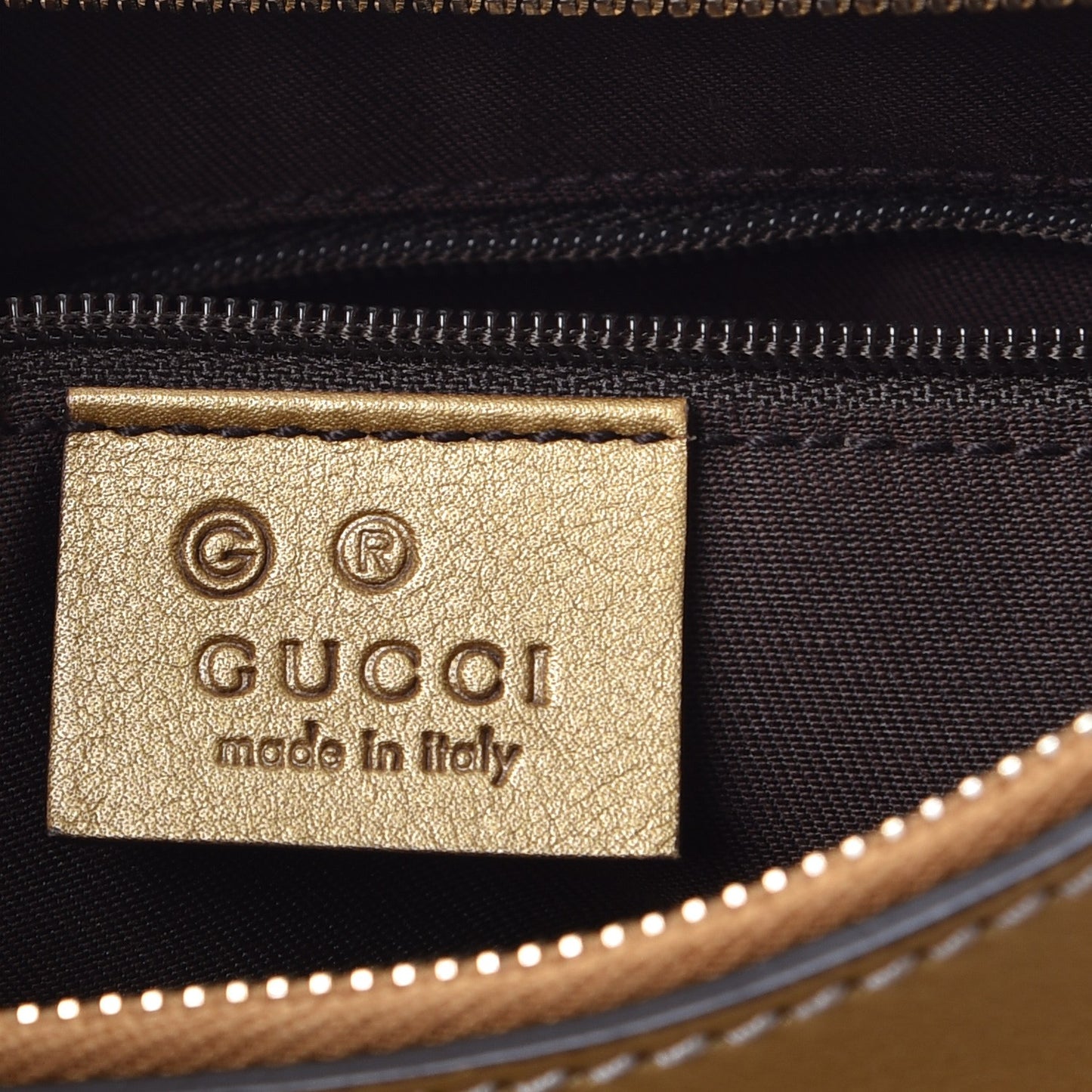 Crystal Monogram D Ring Gold Hobo Gold