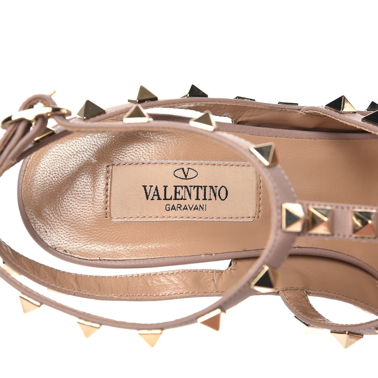 Valentino Garavani Patent Nappa Rockstud Ankle Strap 100mm Pumps 37.5 Black Poudre 6 of 9