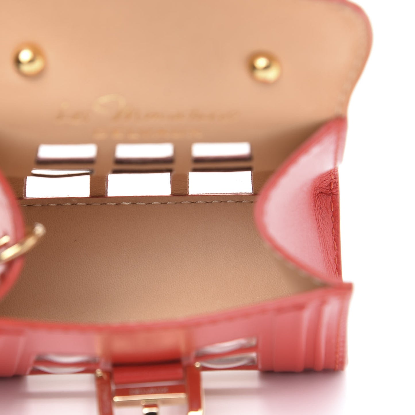 Box Calfskin Miniature Piccadilly Circus Bag Charm Red