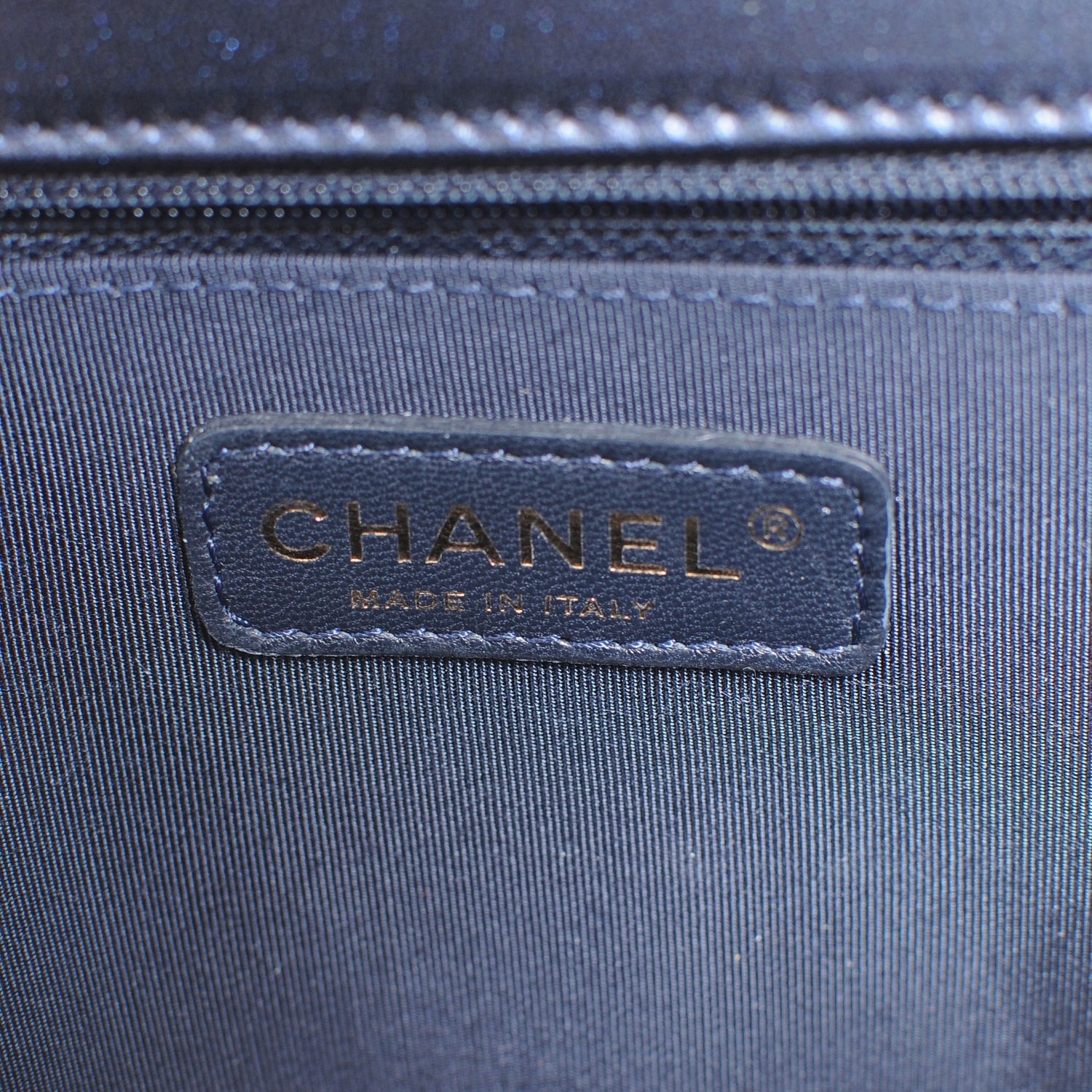 Chanel Lambskin Square Quilted Large Boy Cube Flap Navy and Red 6 of 8