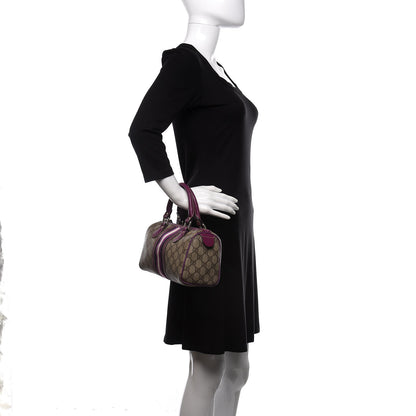 Gucci Monogram Vintage Web Small Boston Purple 2 of 14