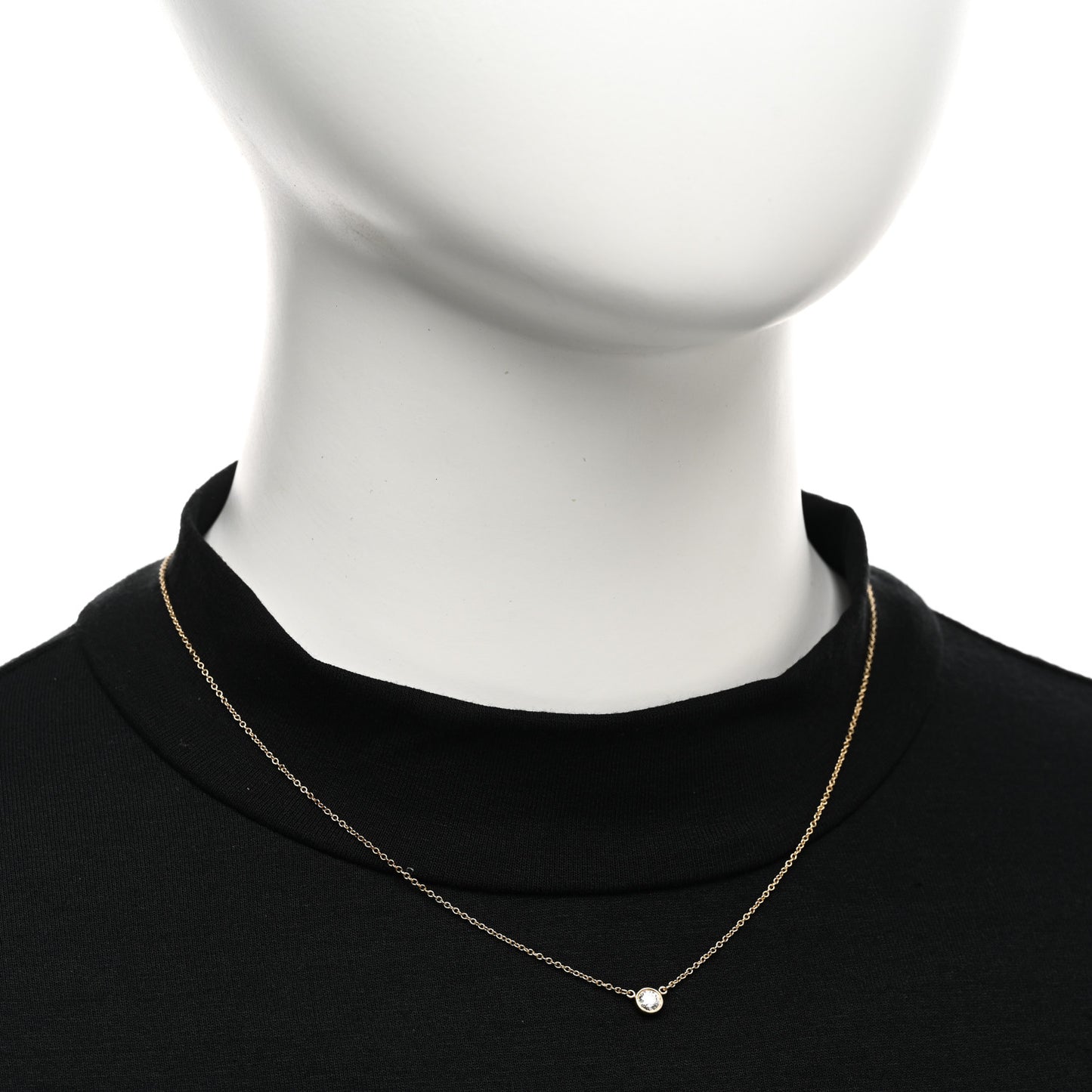18K Yellow Gold Diamond .17ct Elsa Peretti Diamonds by the Yard Pendant Necklace