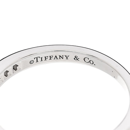 Tiffany Platinum Diamond 2.5mm Half Circle Wedding Band Ring 52 6 4 of 6