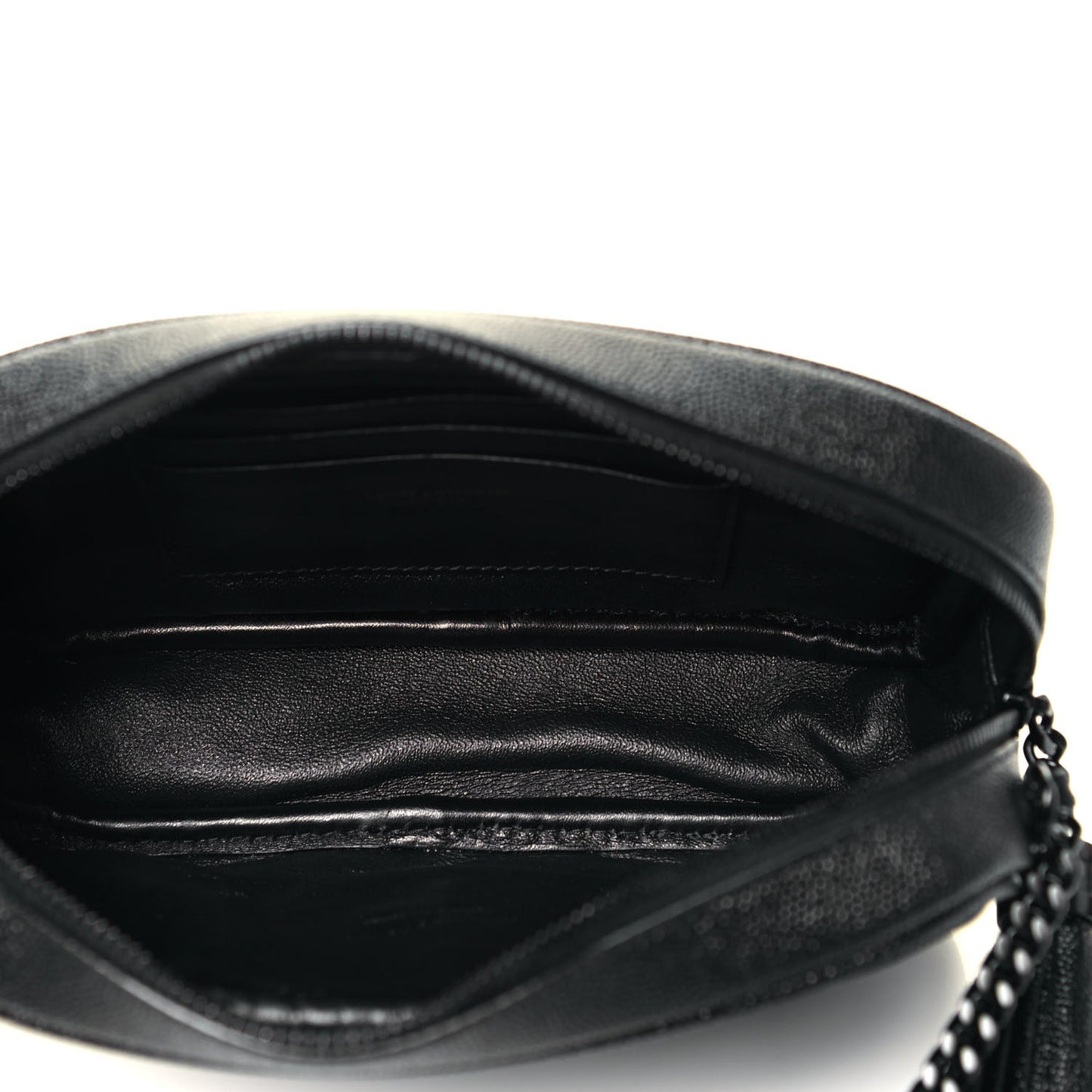 Grain De Poudre Matelasse Monogram Mini Lou Camera Bag Black