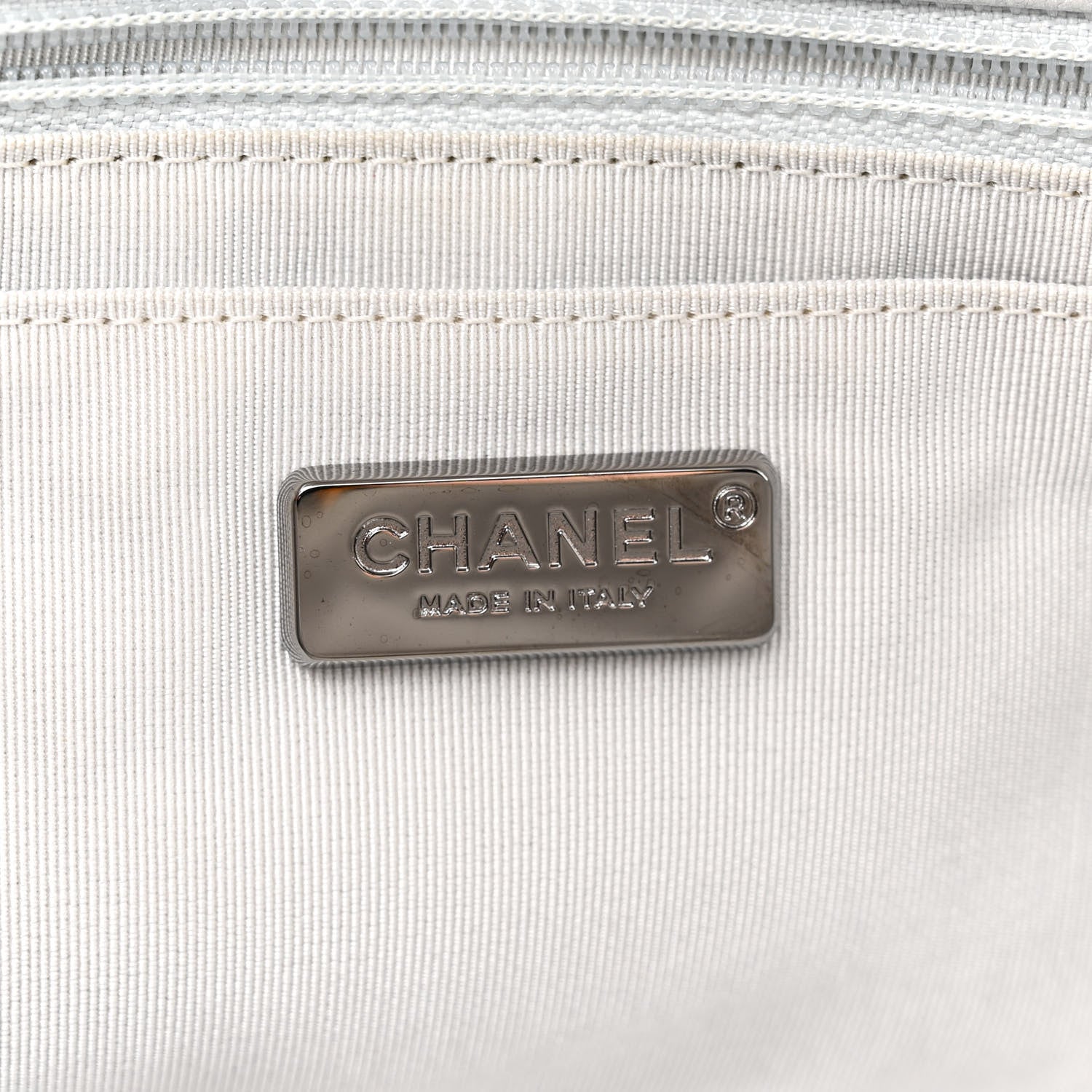 Chanel Perforated Metallic Lambskin Medium CC Medals Flap Silver 6 of 13