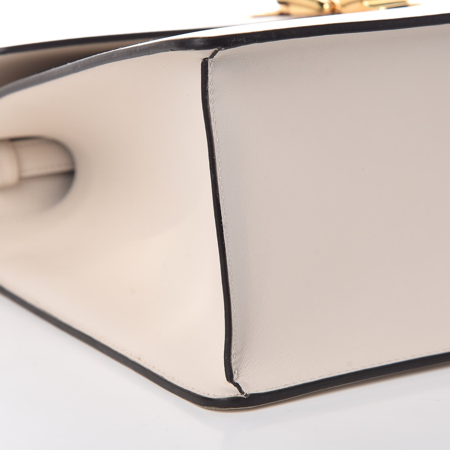 Gucci Calfskin Web Medium Sylvie Top Handle Bag White 9 of 11