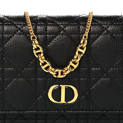 Christian Dior Supple Calfskin Cannage Caro Belt Pouch with Chain  Black 7 of 10