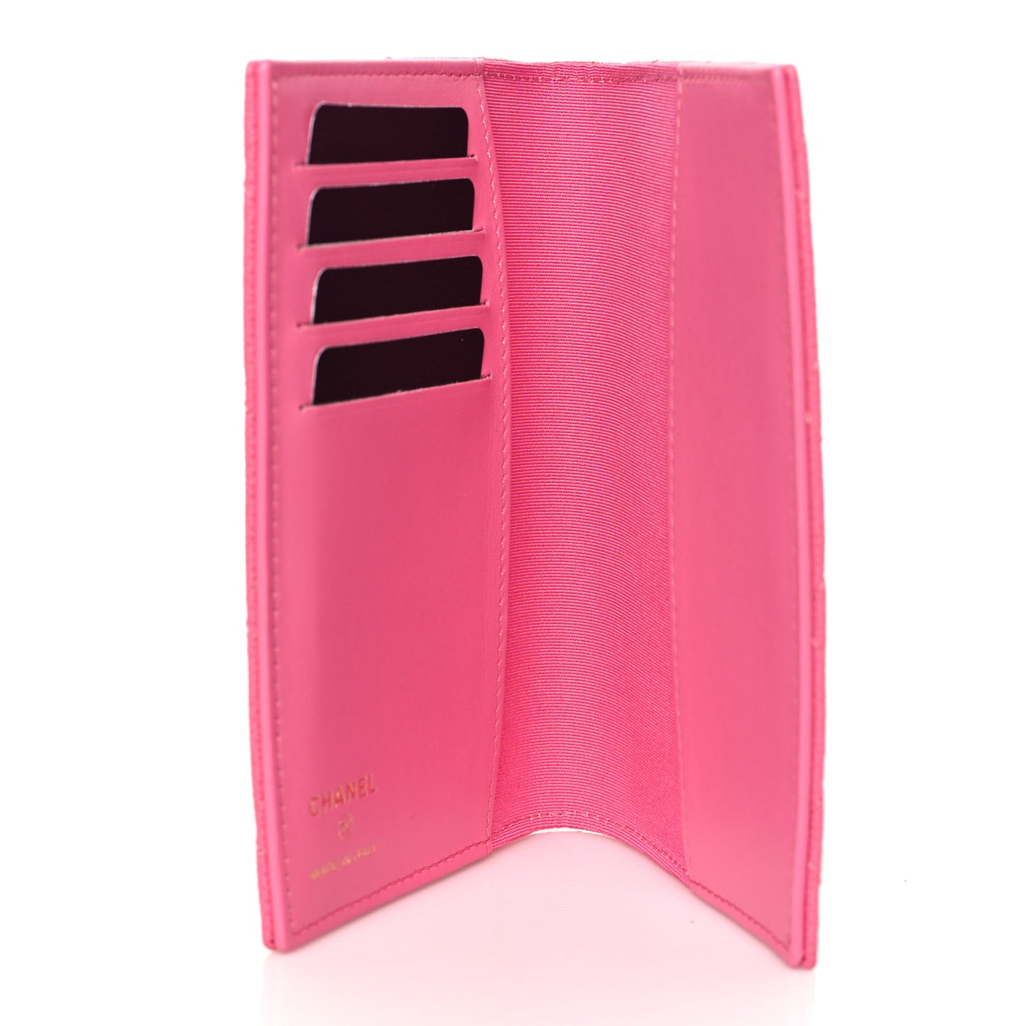 Caviar Quilted Passport Holder Pink