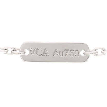 Van Cleef & Arpels 18K White Gold Mother of Pearl Vintage Alhambra Pendant Necklace 5 of 5