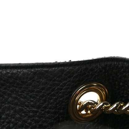 Gucci Pebbled Calfskin Medium Soho Chain Shoulder Bag Black 12 of 13