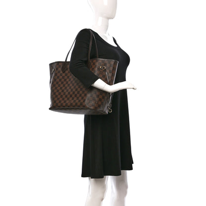 Louis Vuitton Damier Ebene Neo Neverfull MM Rose Ballerine 2 of 9