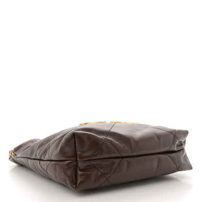 Chanel Shiny Calfskin Quilted Mini Chanel 22 Brown 4 of 11