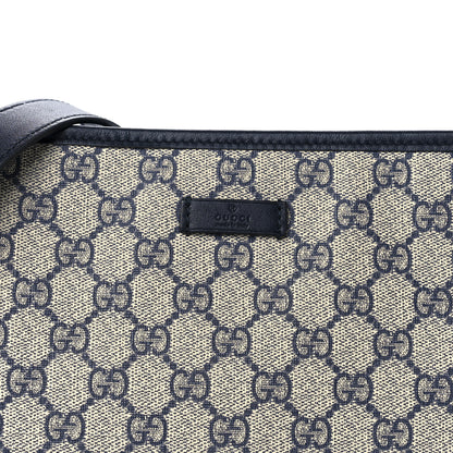 Gucci GG Plus Monogram Medium Flat Messenger Bag Navy 9 of 13