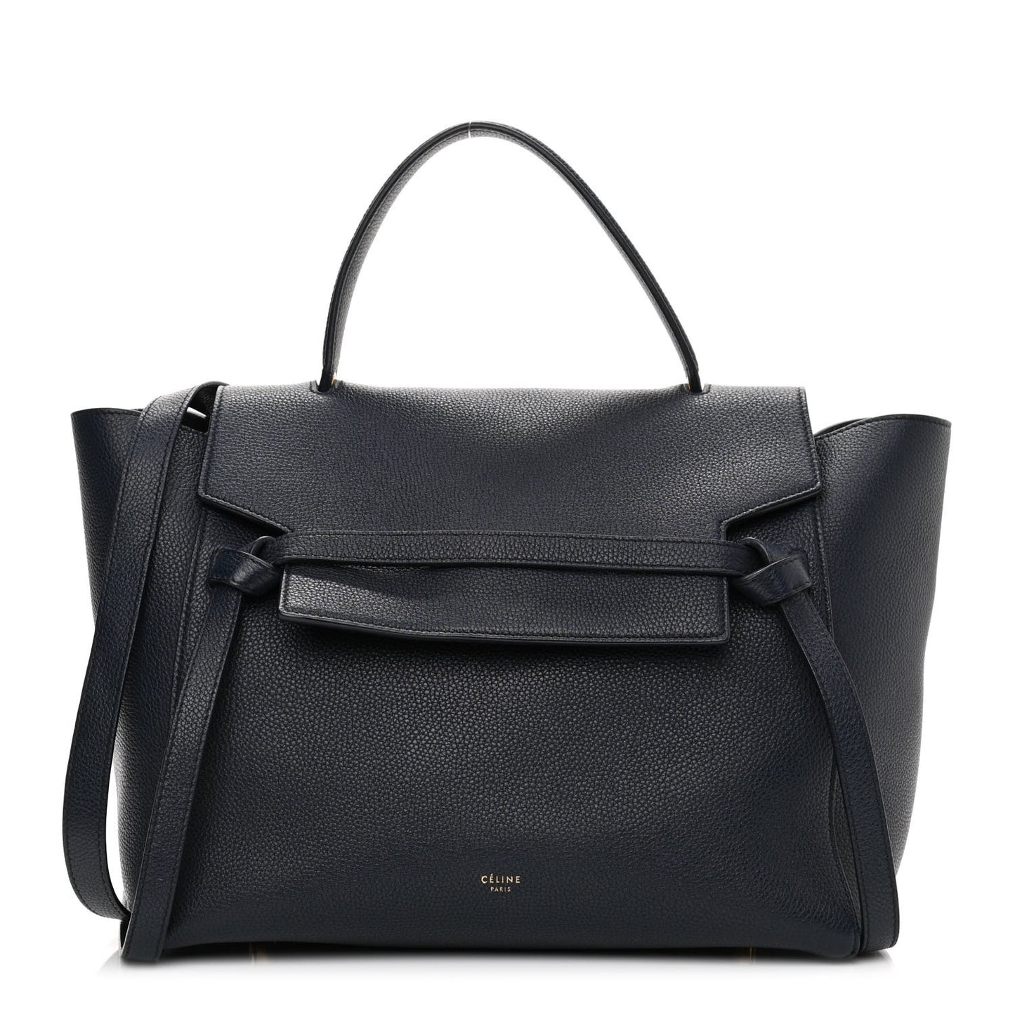 Drummed Calfskin Mini Belt Bag Navy
