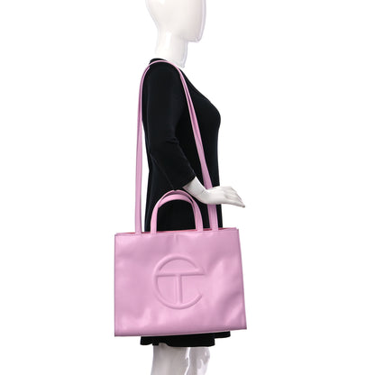 Telfar Vegan Leather Medium Shopping Bag Bubblegum 2 of 19