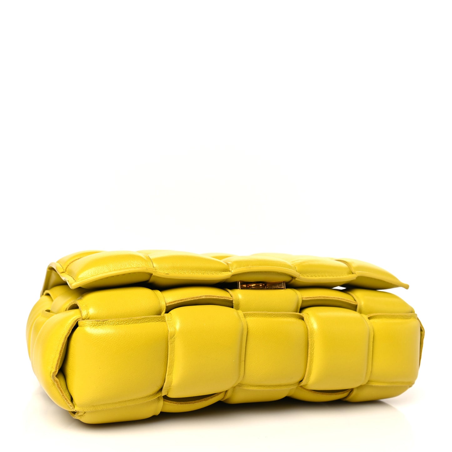 Nappa Maxi Intreccio Padded Cassette Crossbody Bag Buttercup