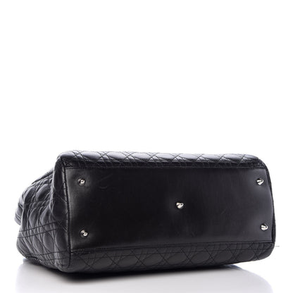 Christian Dior Lambskin Cannage Large Dior Soft Shopping Tote Black 4 of 10