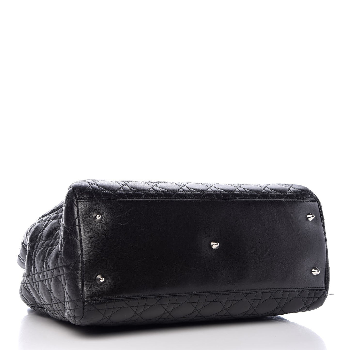 Lambskin Cannage Large Dior Soft Shopping Tote Black