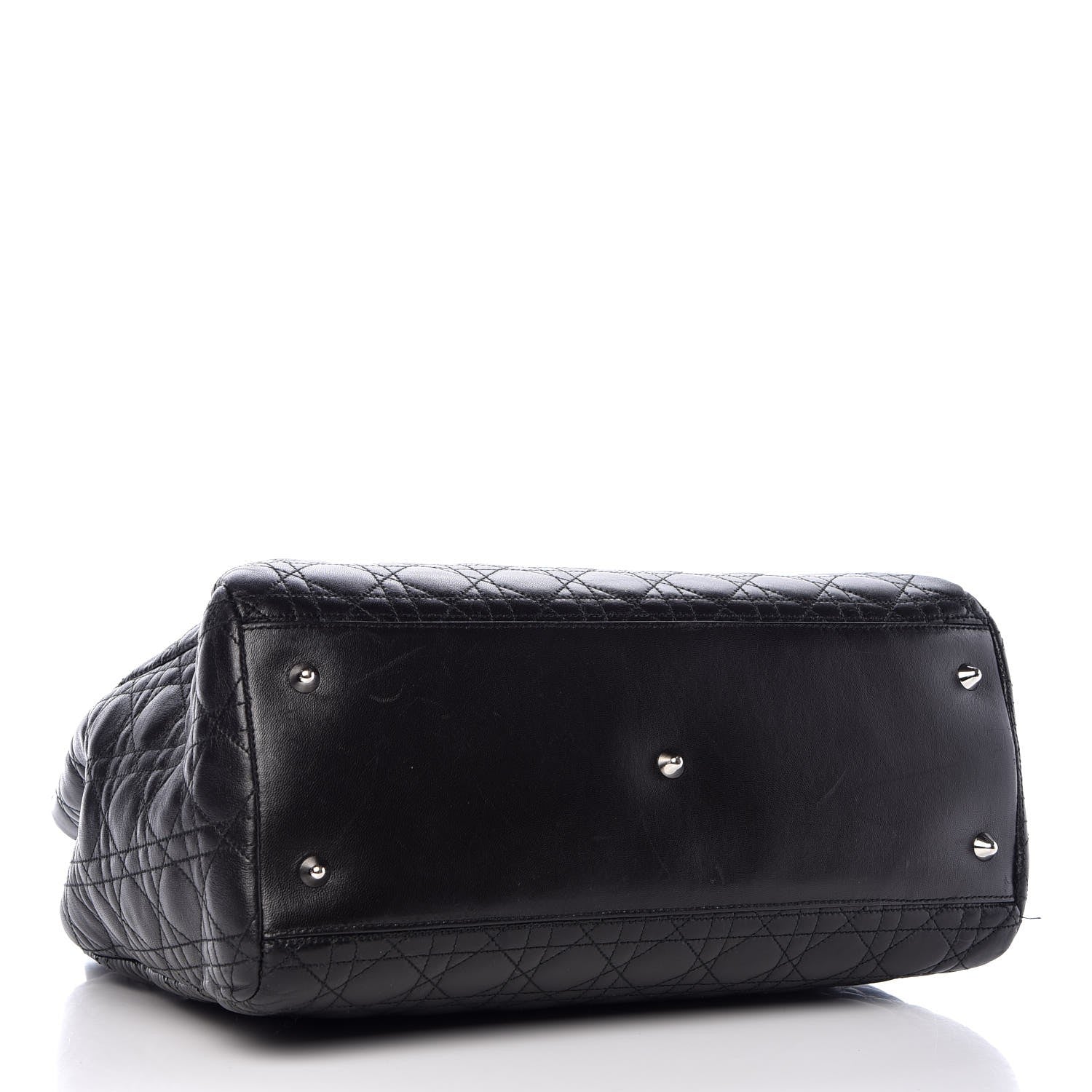 Christian Dior Lambskin Cannage Large Dior Soft Shopping Tote Black 4 of 16