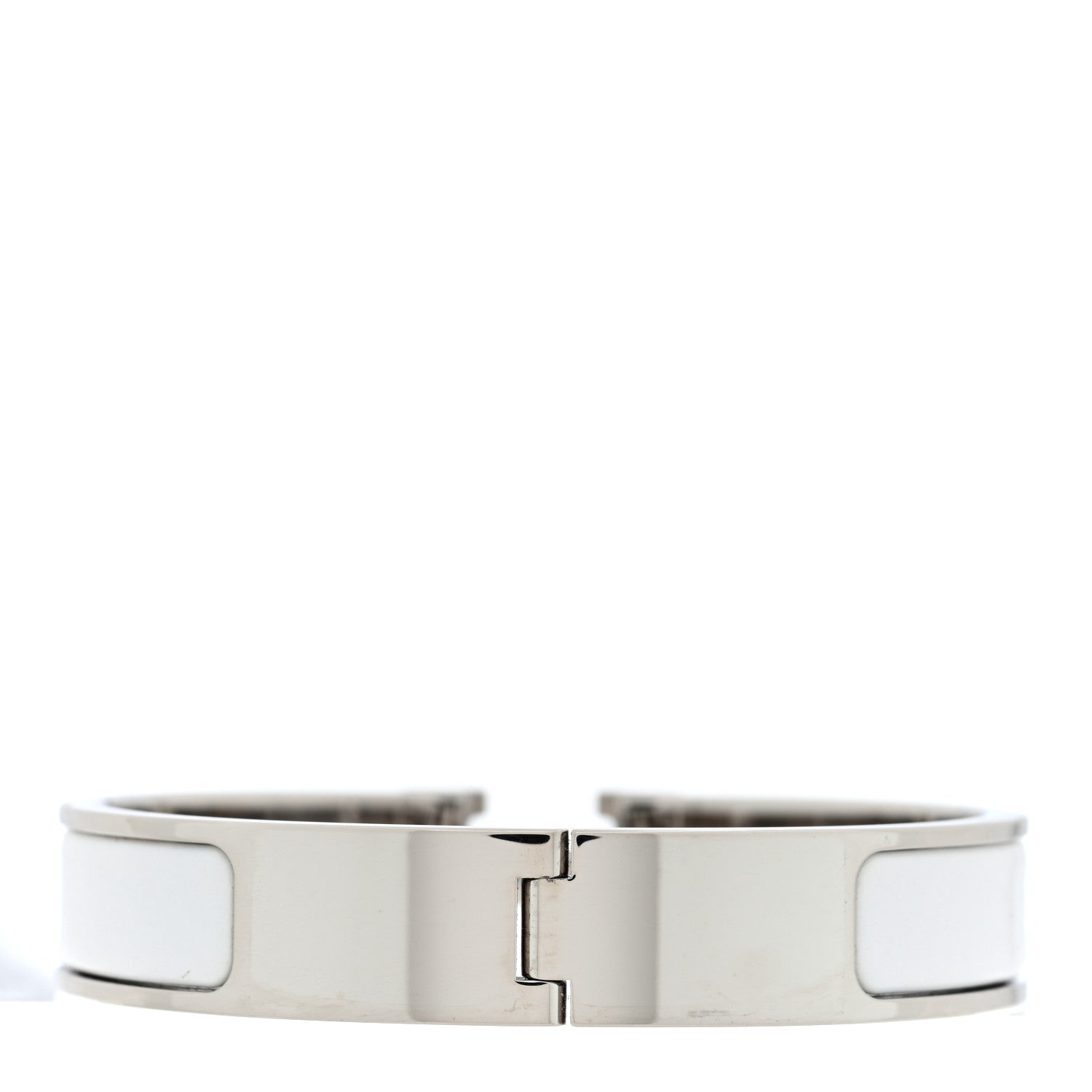 Hermes Enamel Narrow Clic Clac H Bracelet PM White 3 of 4