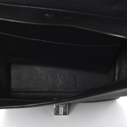 Celine Drummed Calfskin Suede Medium Trapeze Black 6 of 10