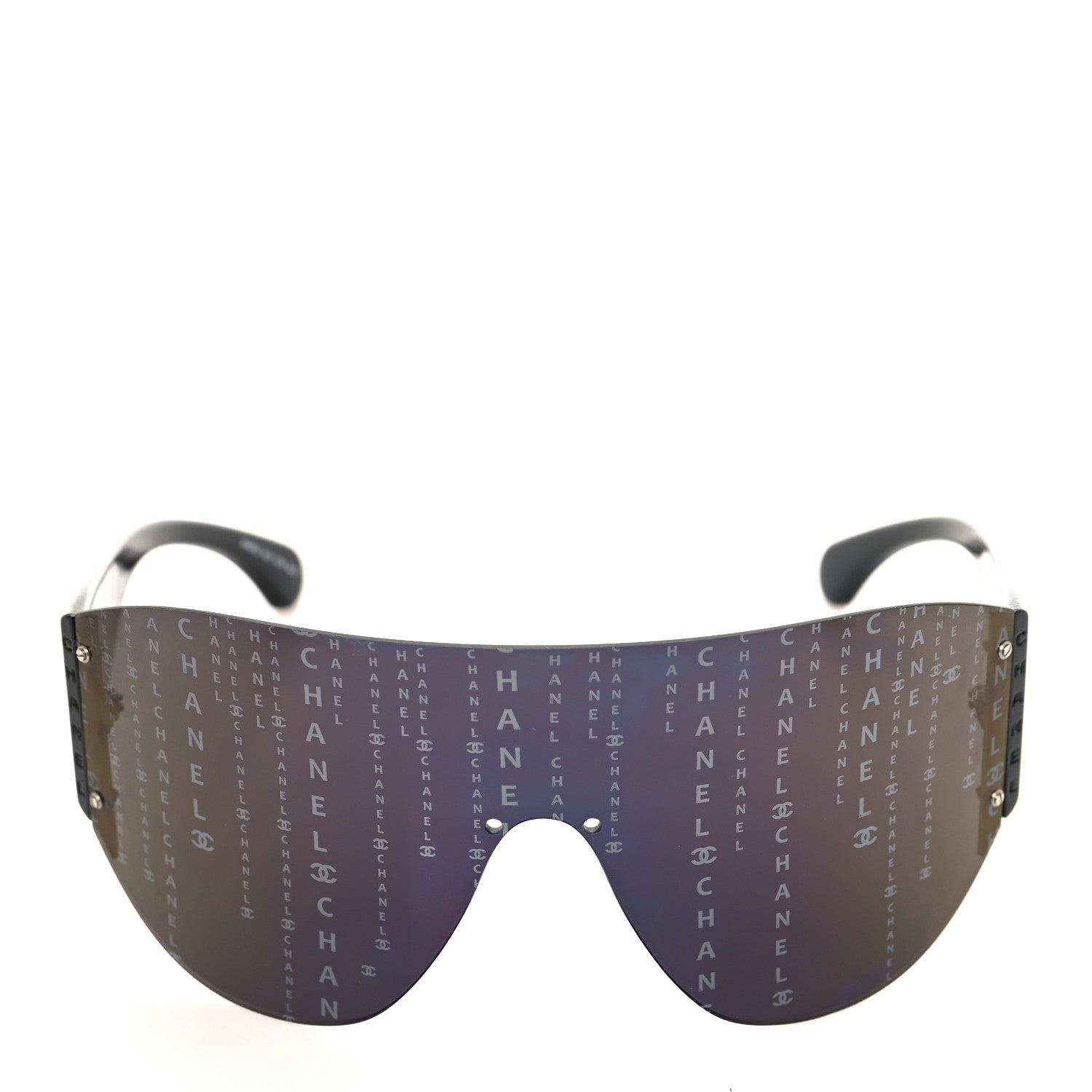 Chanel Acetate Shield Runway 71217 Sunglasses Black 2 of 10