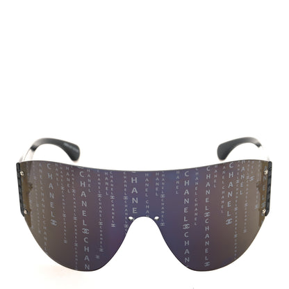 Chanel Acetate Shield Runway 71217 Sunglasses Black 2 of 10