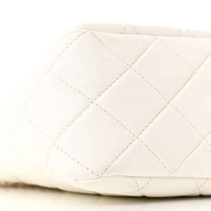 Chanel Lambskin Quilted Multi Chain Hobo White 9 of 11