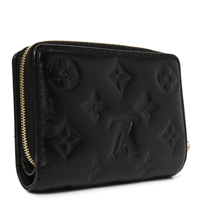 Louis Vuitton Lambskin Embossed Monogram Lou Coussin Wallet Black 3 of 7