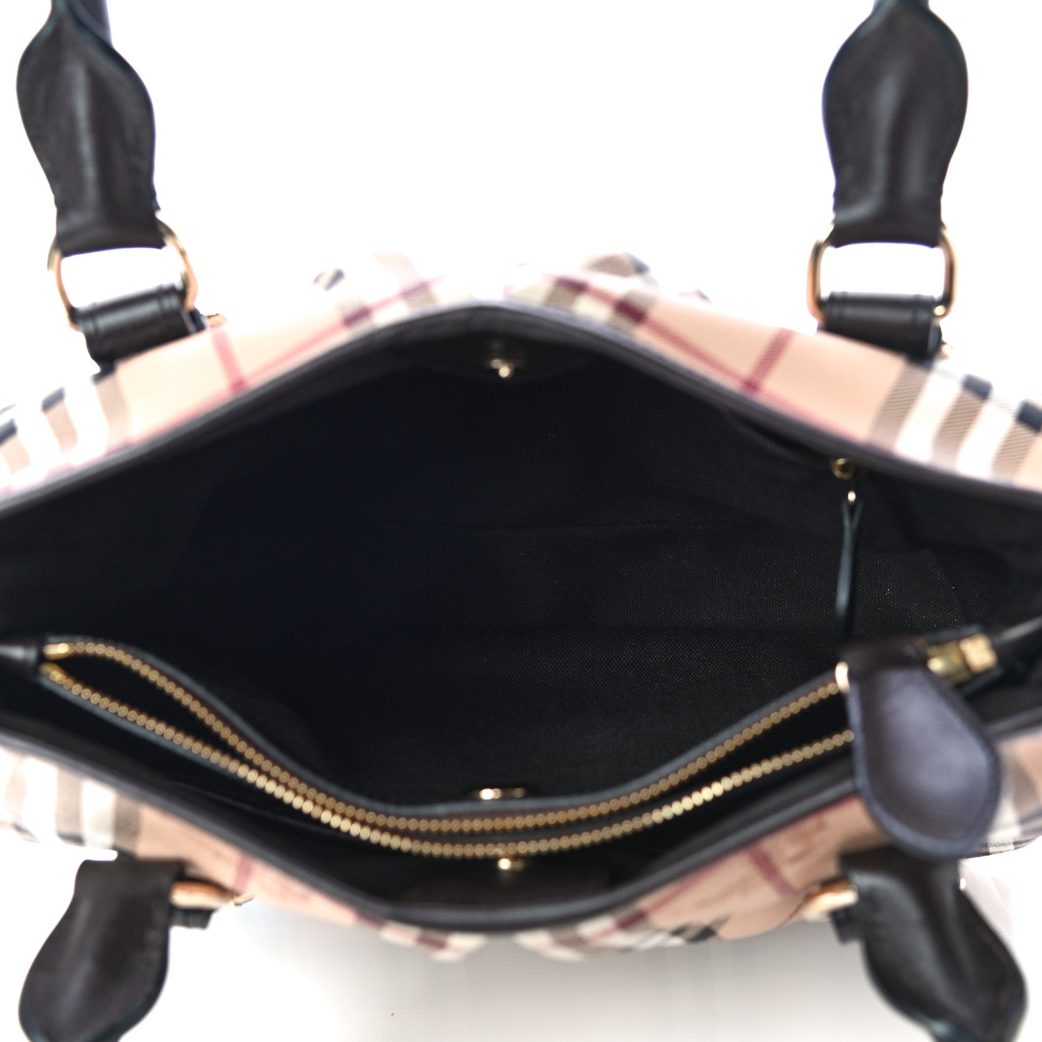 Burberry Haymarket Check Small Northfield Tote Chocolate 5 of 13