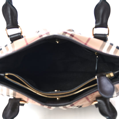 Burberry Haymarket Check Small Northfield Tote Chocolate 5 of 13